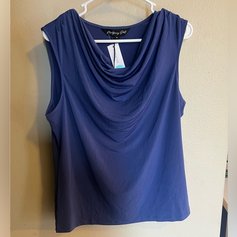 Montgomery Post Xandra Sleeveless Cowl Neck Knit Top - XL
